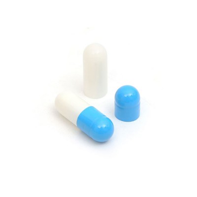 2020 best-selling product gelatin blue and white hollow capsules  size 0