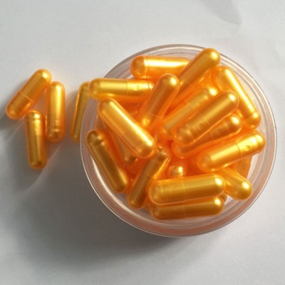 Hot sale pearl golden empty gelatin capsules size 00