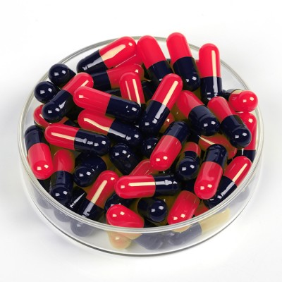 Bulk sale empty hard gelatin size 0 capsules red and black